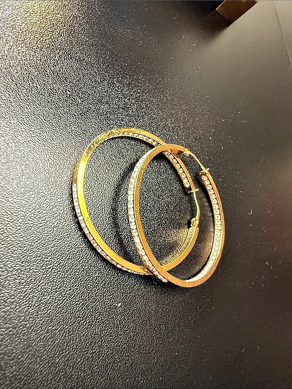 Gold-Tone Pavé-Style earrings
